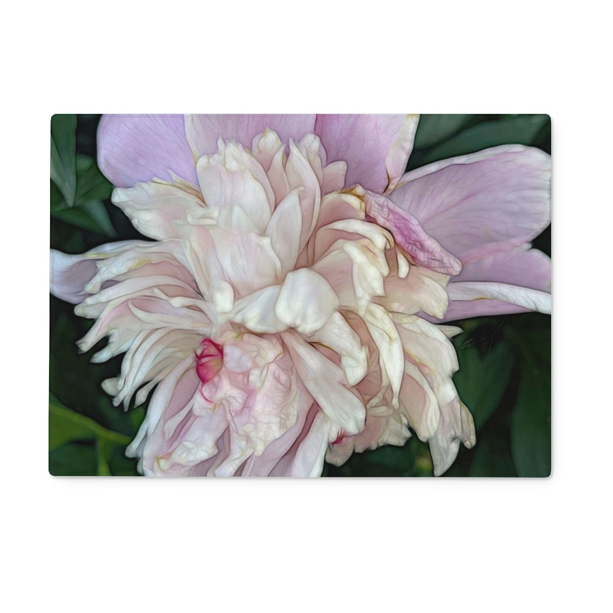 June Peony Glass Chopping Board