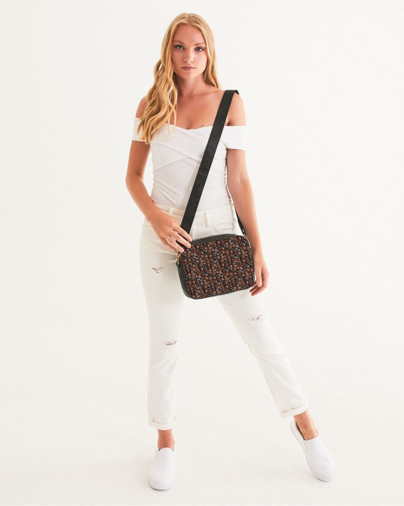 Coffee Bean Pattern Crossbody Bag