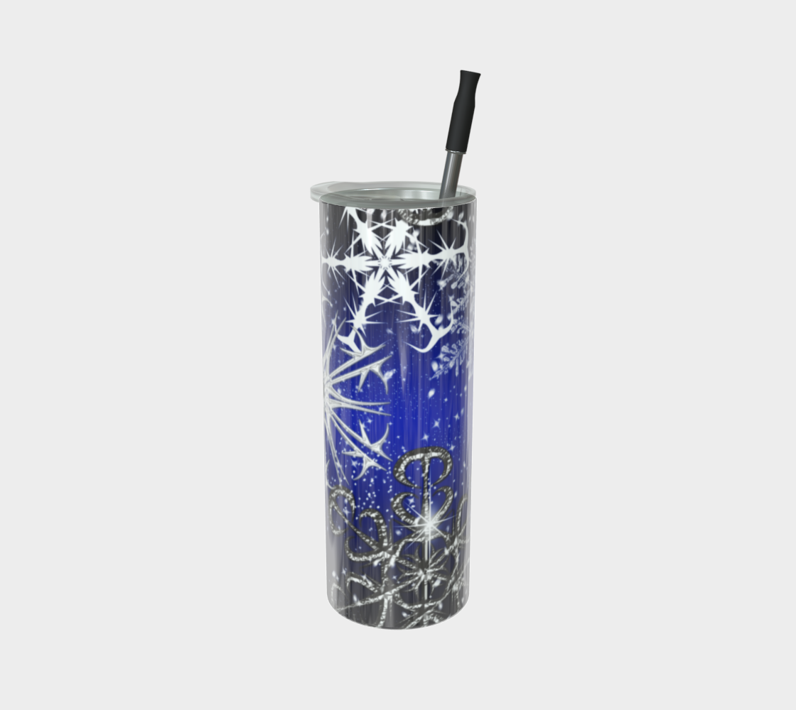 Snowflakes at Night Stainless Steel Tumbler