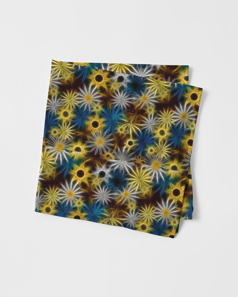 Blue and Yellow Glowing Daisies Bandana Set