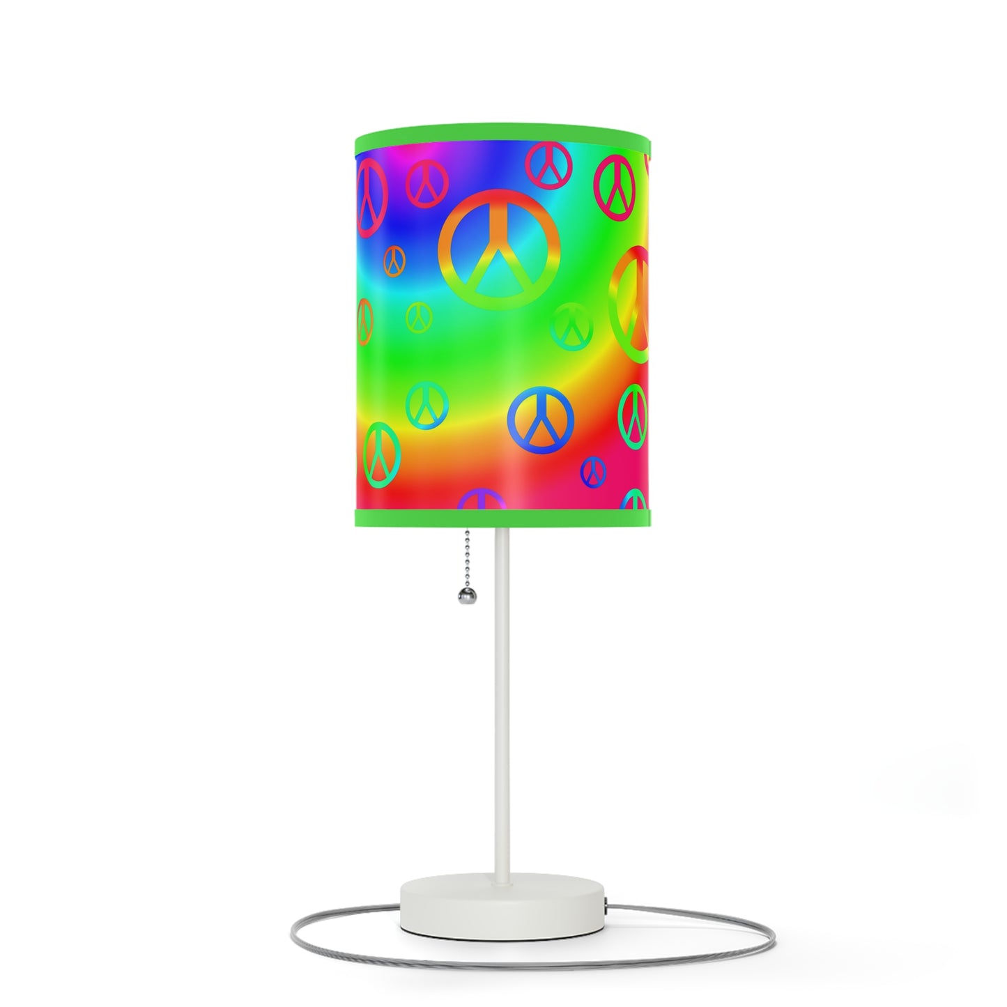 Rainbow Peace Sign Lamp on a Stand, US|CA plug