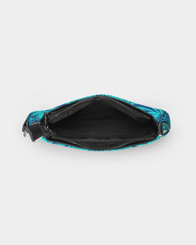 Blue Ice Kaleidoscope Petite Canvas Pouch