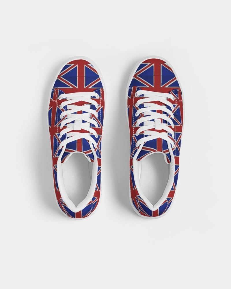 British Flag Pattern Women's Faux-Leather Sneaker