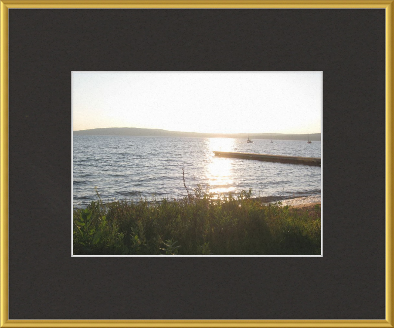 Sunset On lake Superior Framed Print