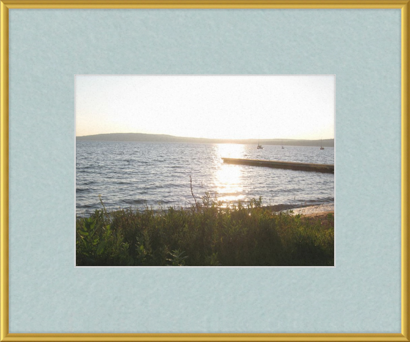 Sunset On lake Superior Framed Print