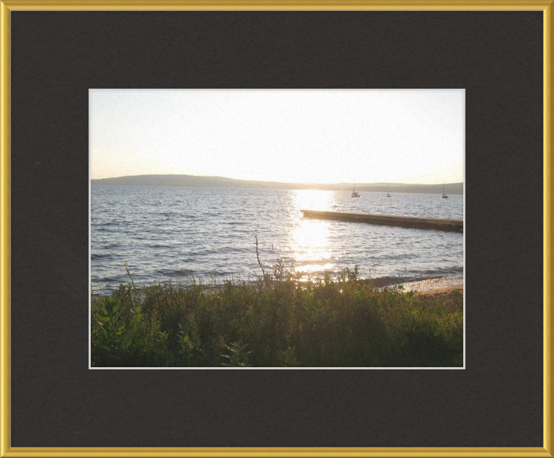 Sunset On lake Superior Framed Print