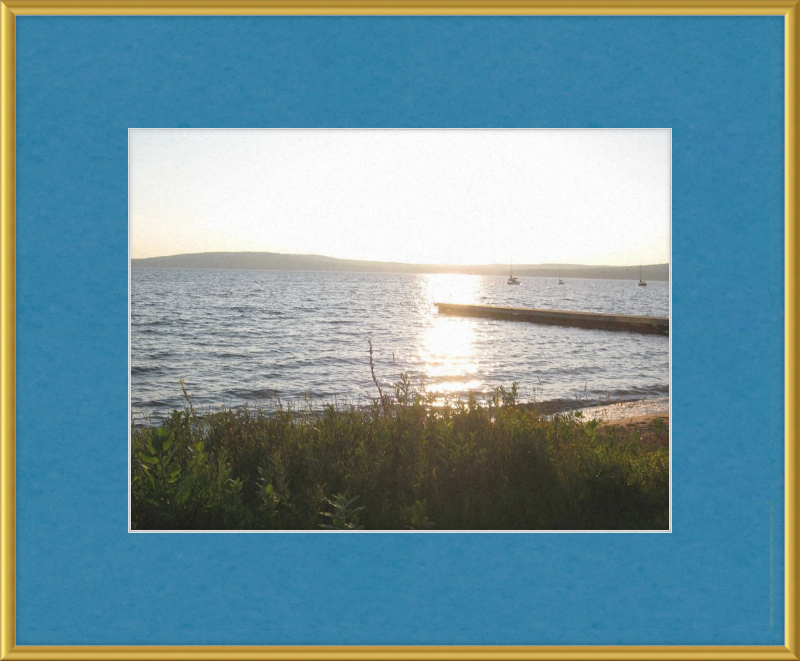 Sunset On lake Superior Framed Print