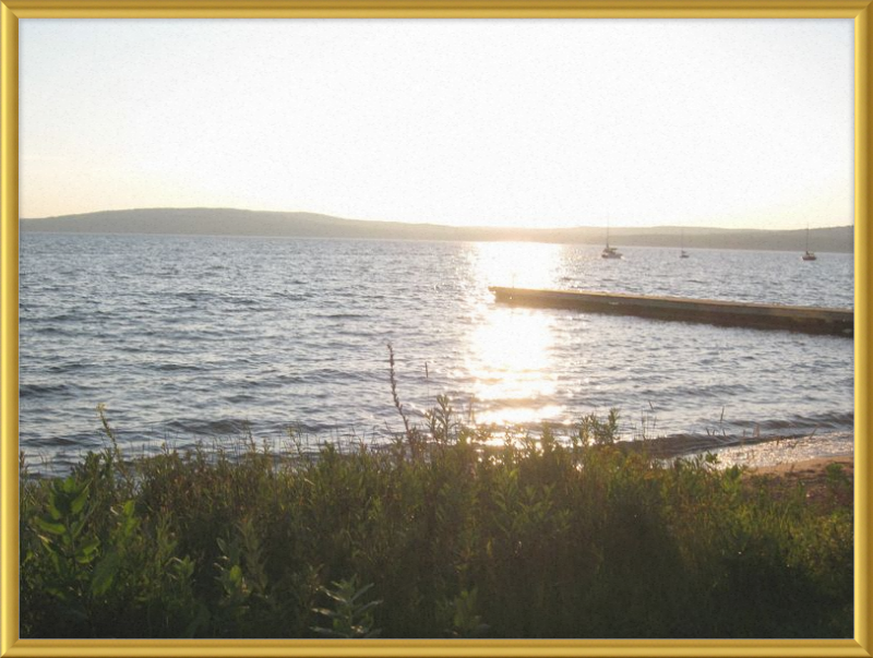 Sunset On lake Superior Framed Print