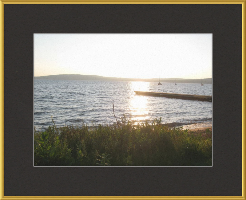 Sunset On lake Superior Framed Print