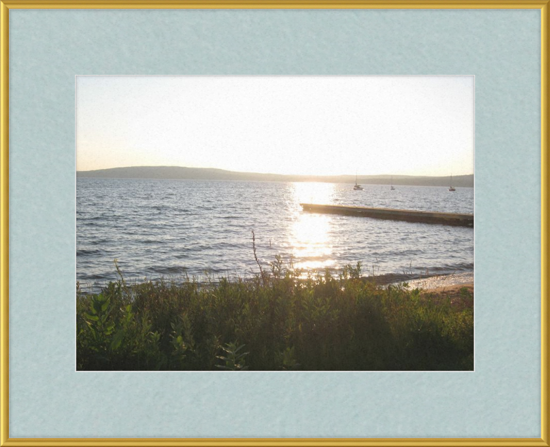 Sunset On lake Superior Framed Print