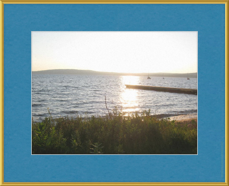 Sunset On lake Superior Framed Print