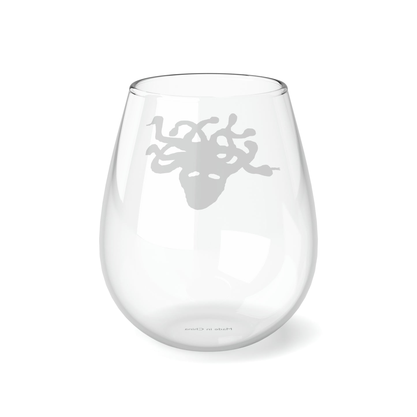 Medusa Head Stemless Wine Glass, 11.75oz