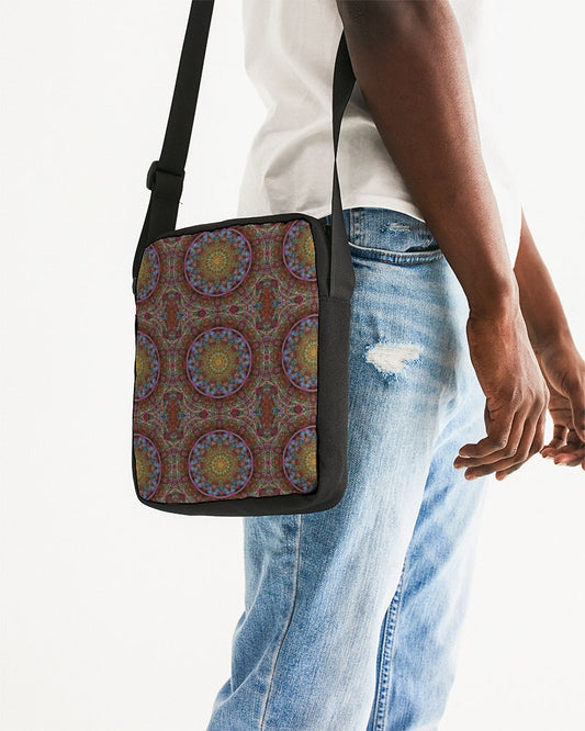 Blue Pink Windy Kaleidoscope Messenger Pouch