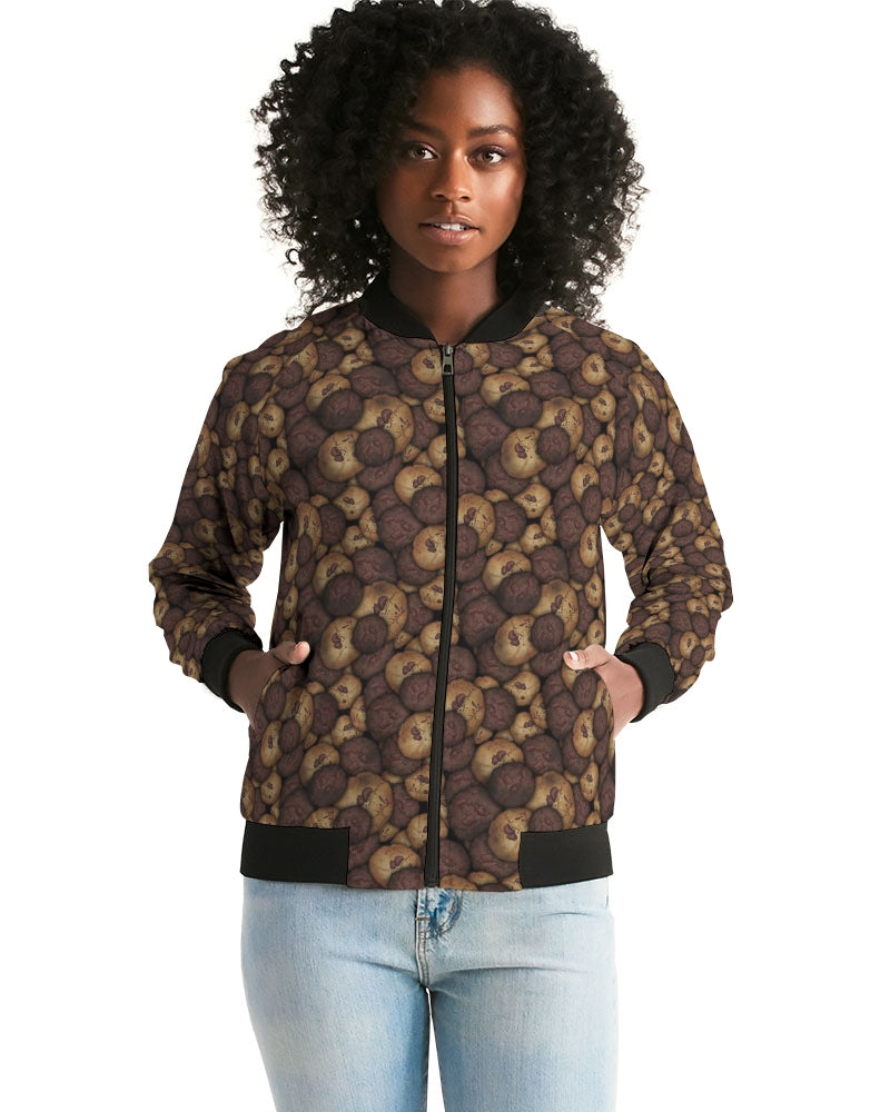 Chocolate Chip Cookies Women's All-Over Print Bomber Jacket