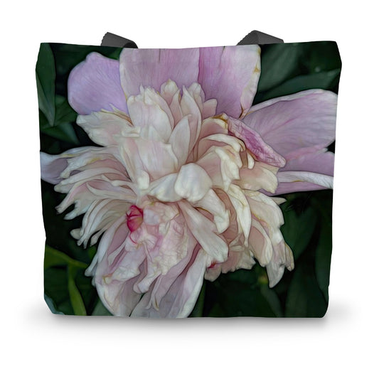 June Peony Canvas Tote Bag