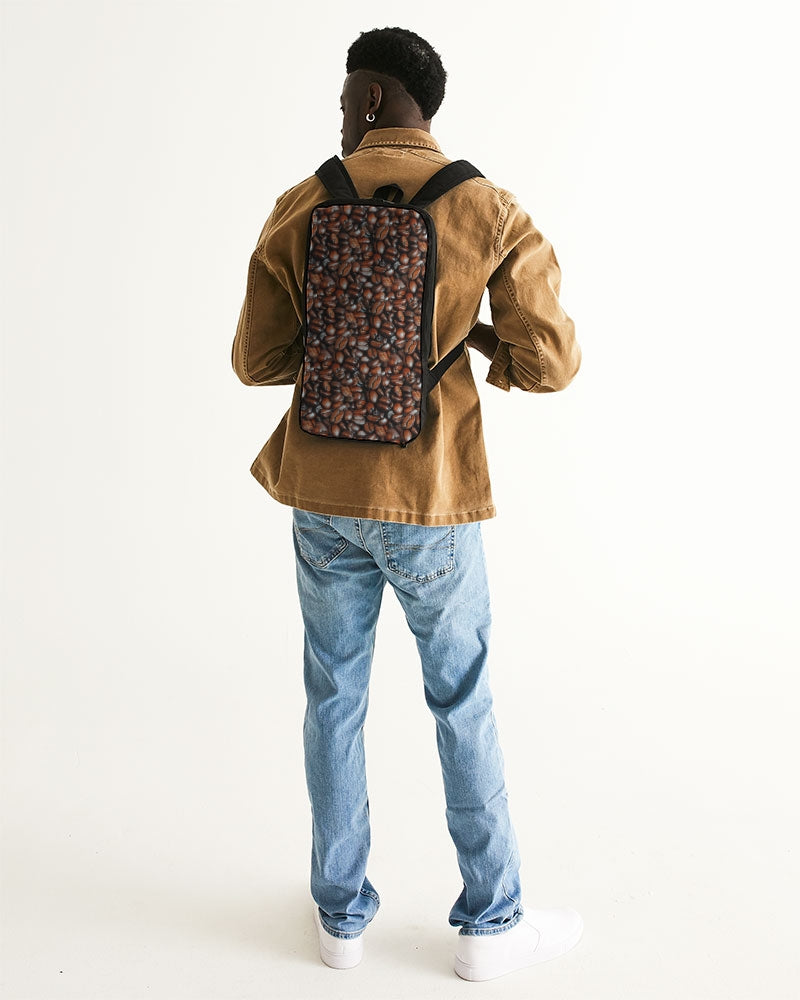 Coffee Bean Pattern Slim Tech Backpack