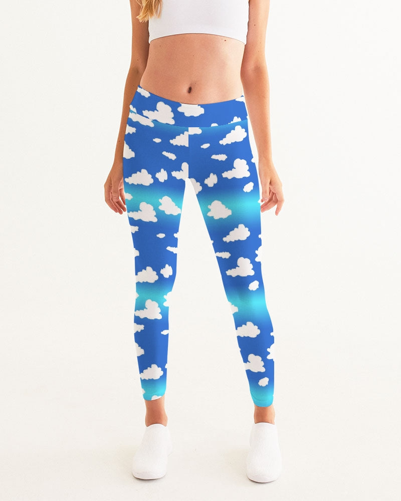 Clouds Pattern Women's All-Over Print Yoga Pants