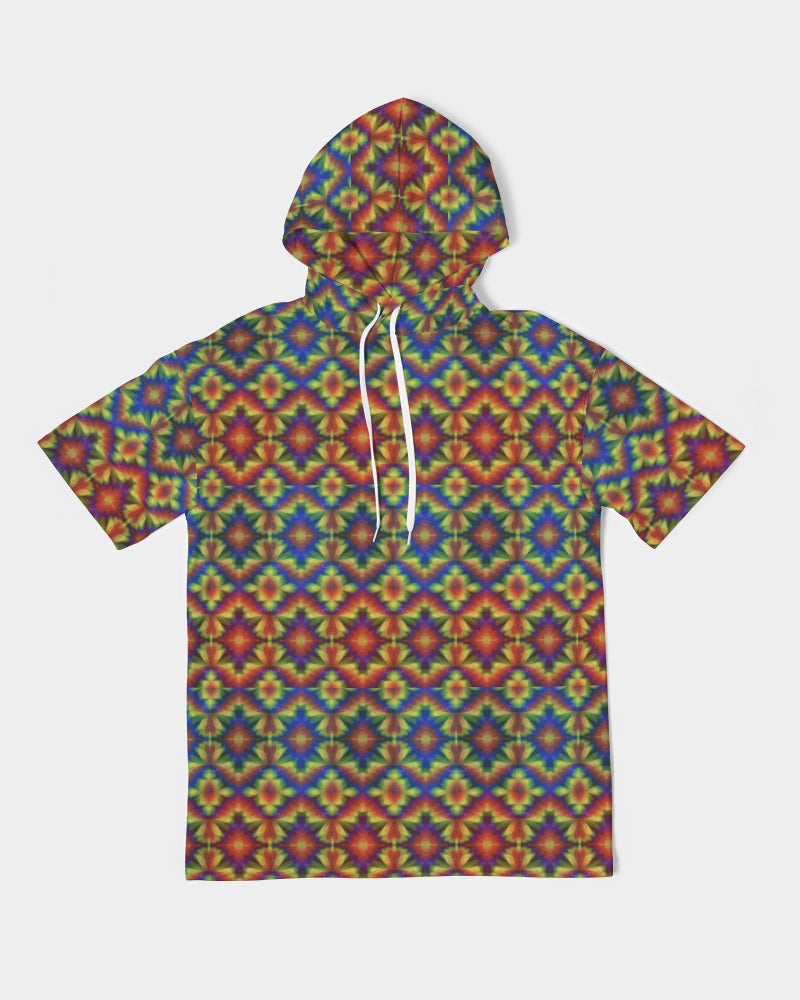 Carnival Kaleidoscope Men's All-Over Print Premium Heavyweight Short Sleeve Hoodie