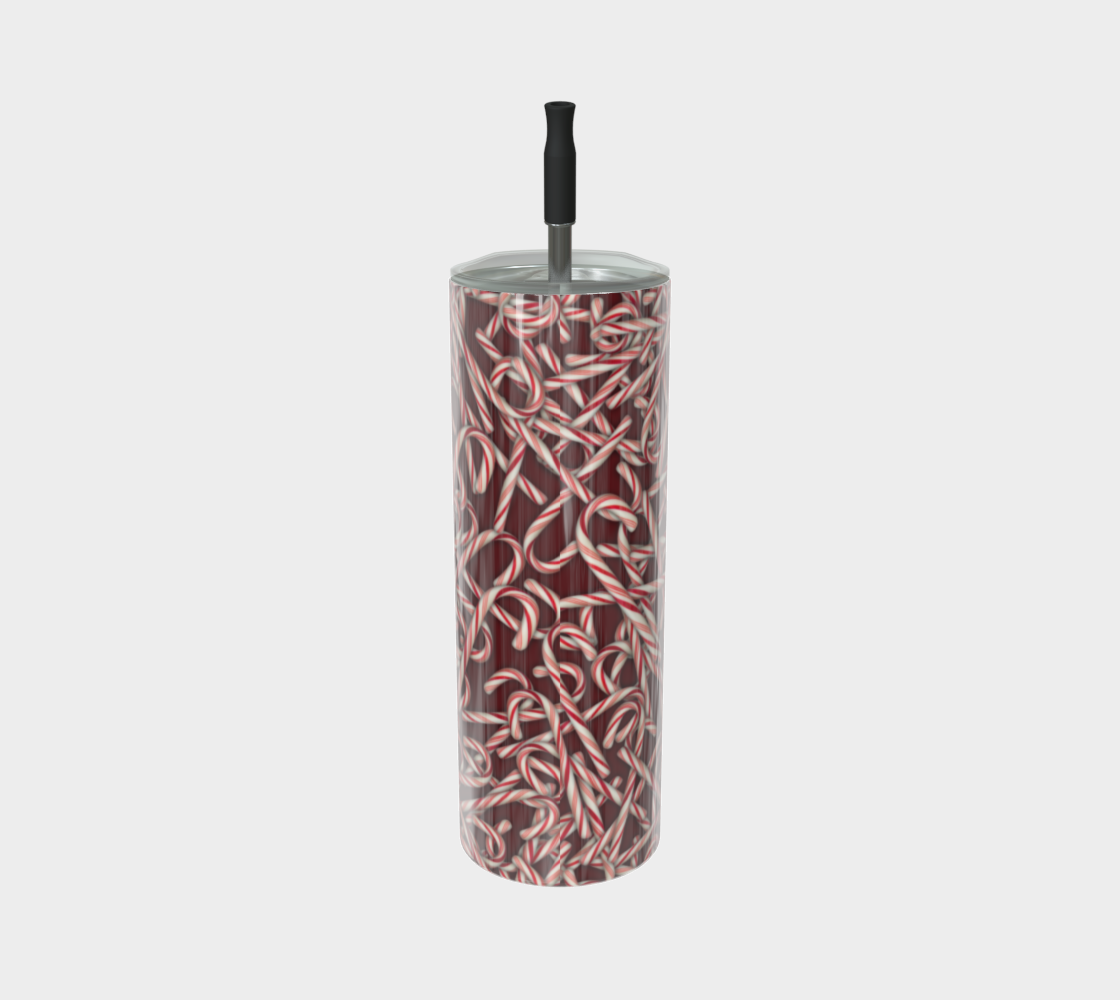 Candy Cane Pattern Stainless Steel Tumbler