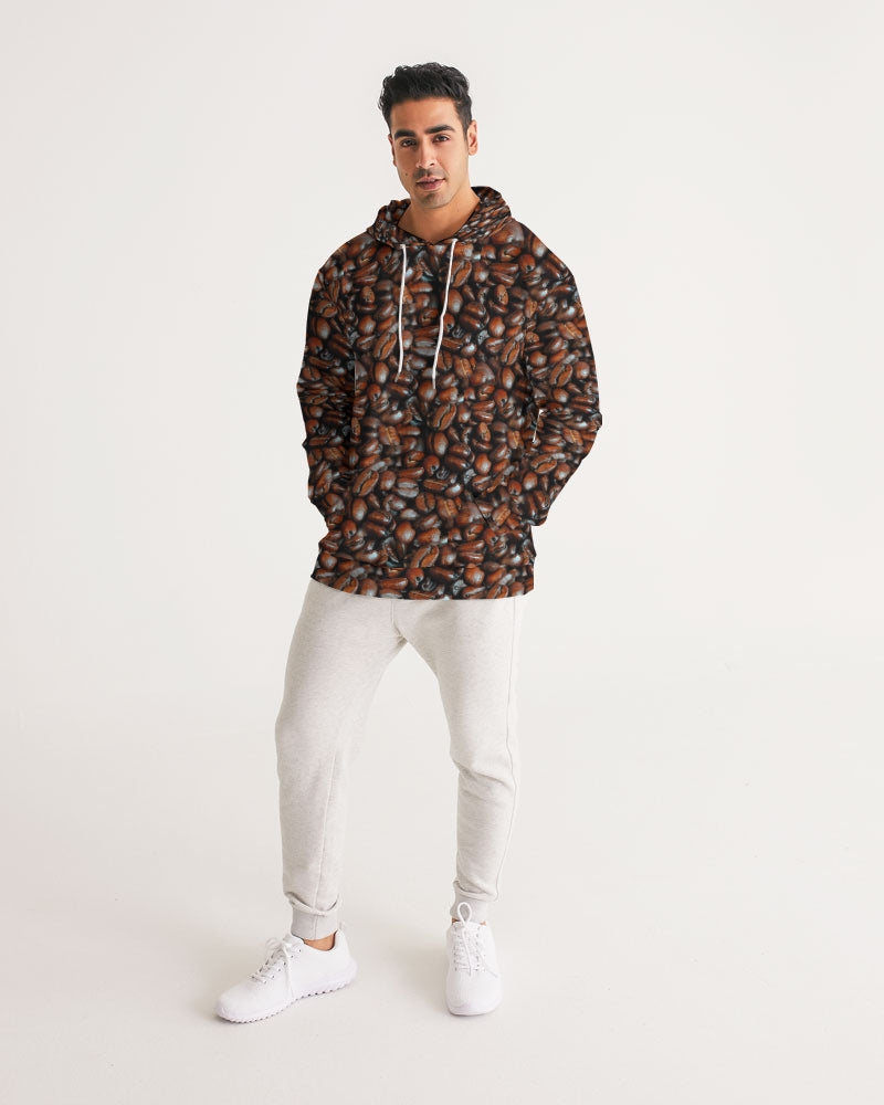 Coffee Bean Pattern Men's All-Over Print Hoodie