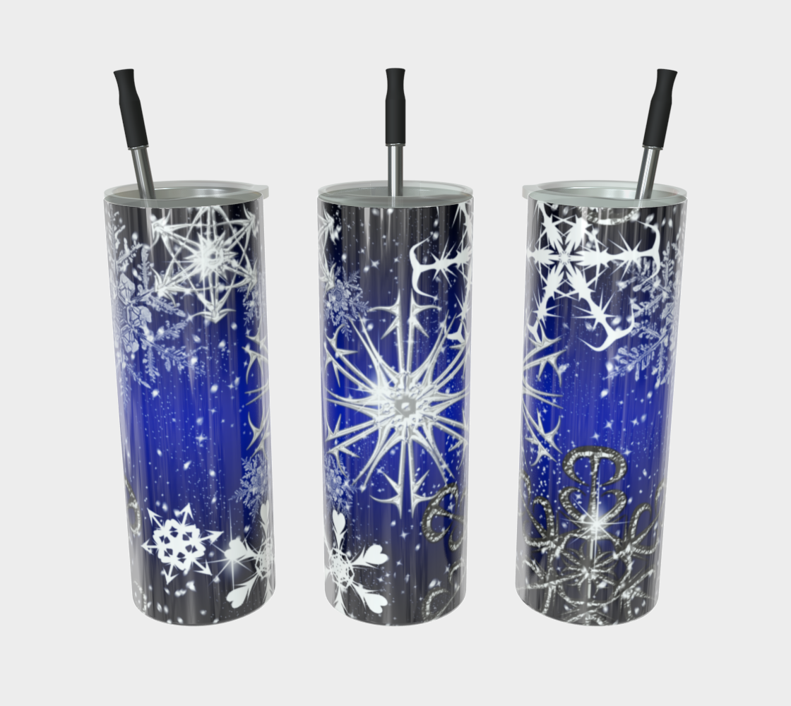 Snowflakes at Night Stainless Steel Tumbler