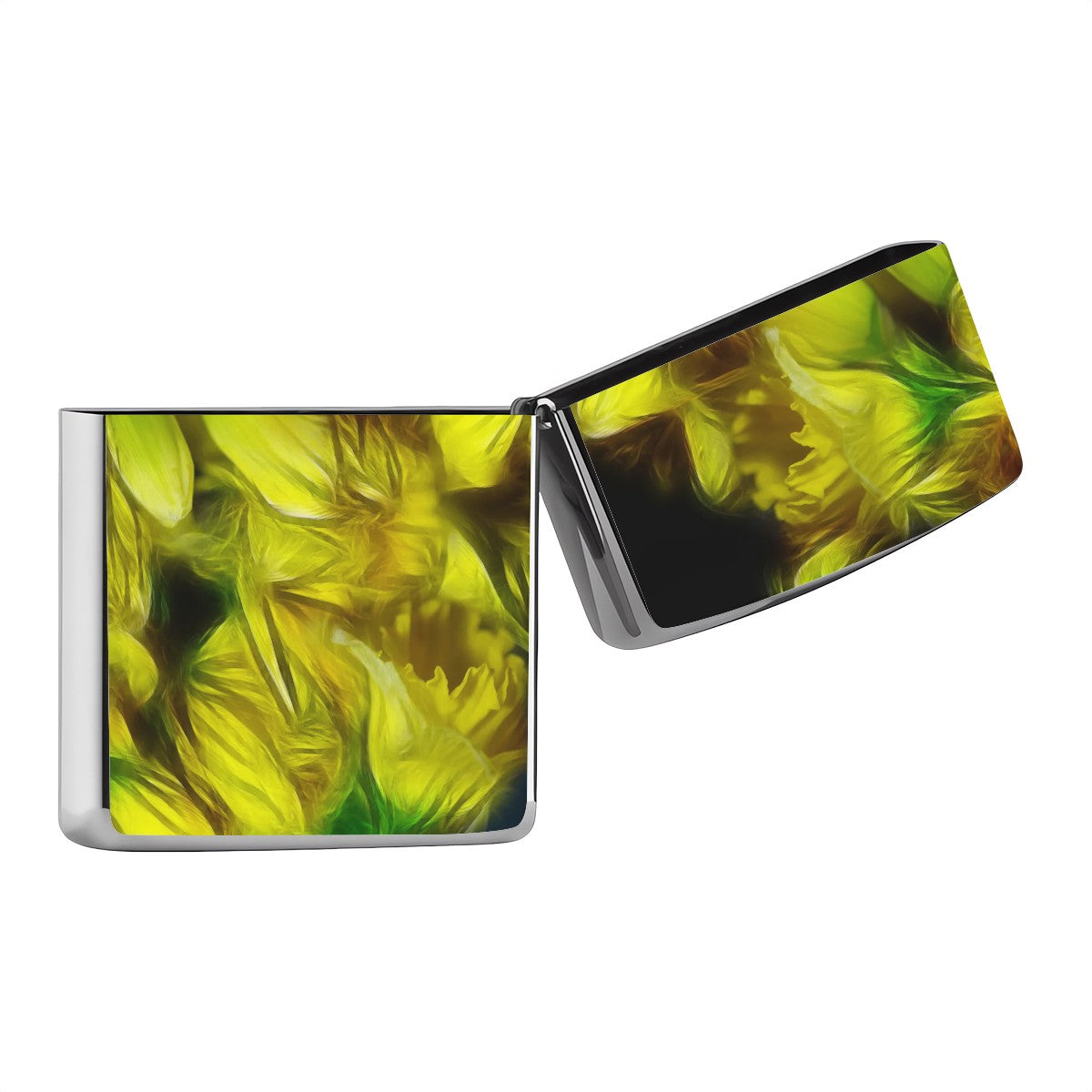 Metal Lighter Case Yellow Daffodills