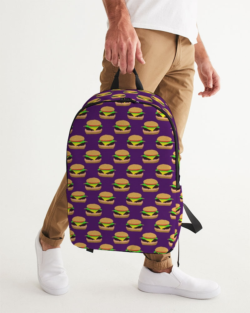 Cheeseburger Pattern Large Backpack