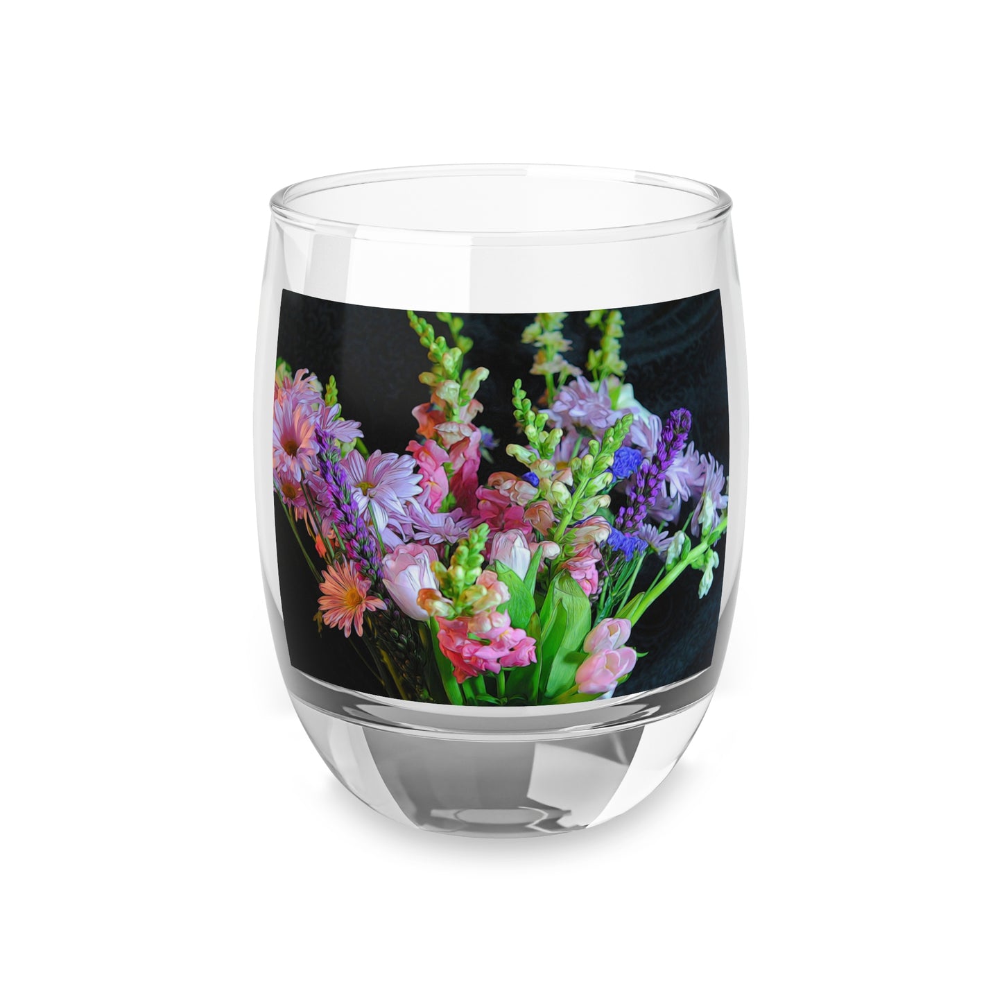 Flowers 15 Whiskey Glass