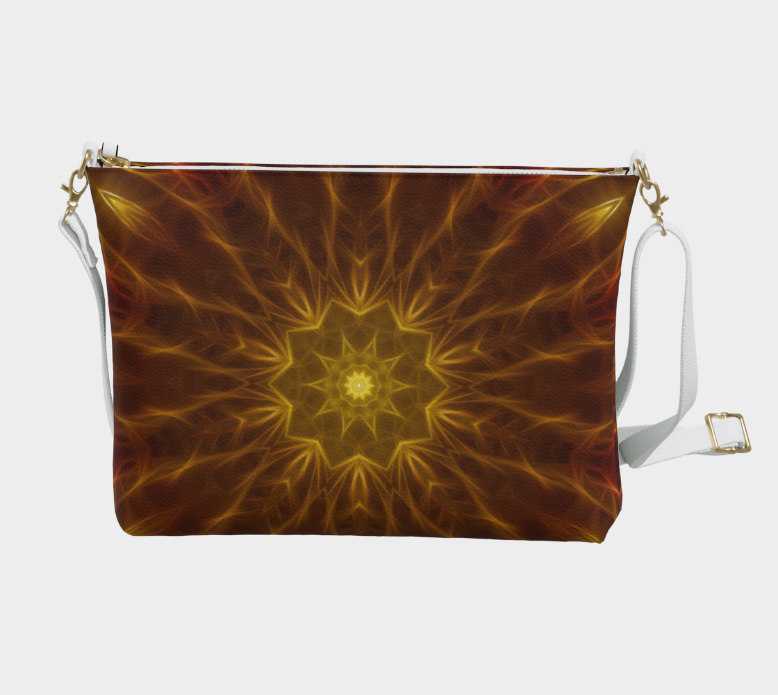 Gold Star Kaleidoscope Vegan Crossbody Purse