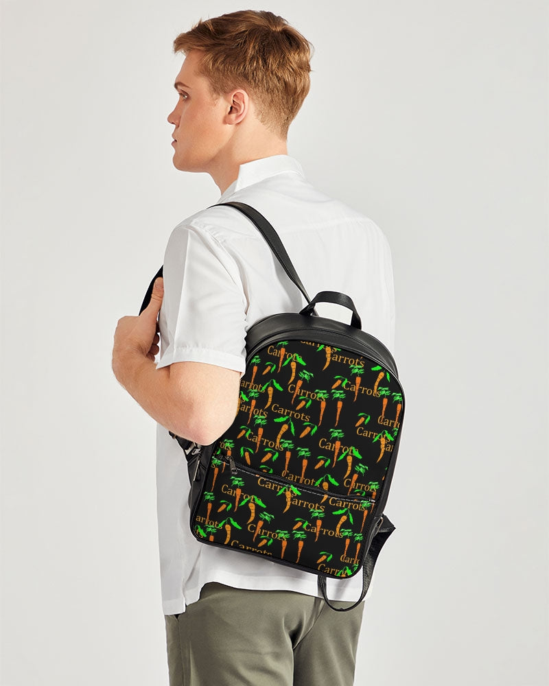 Carrots Pattern Classic Faux Leather Backpack