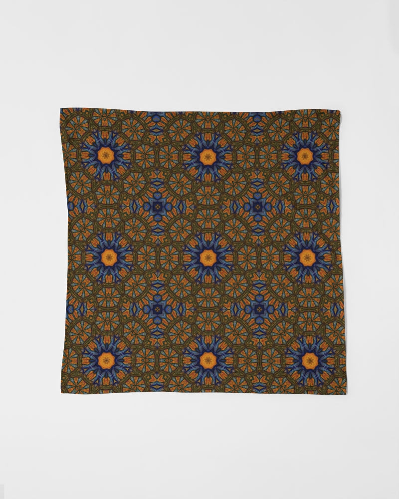 Blue and Yellow Sketch Kaleidoscope  Bandana Set