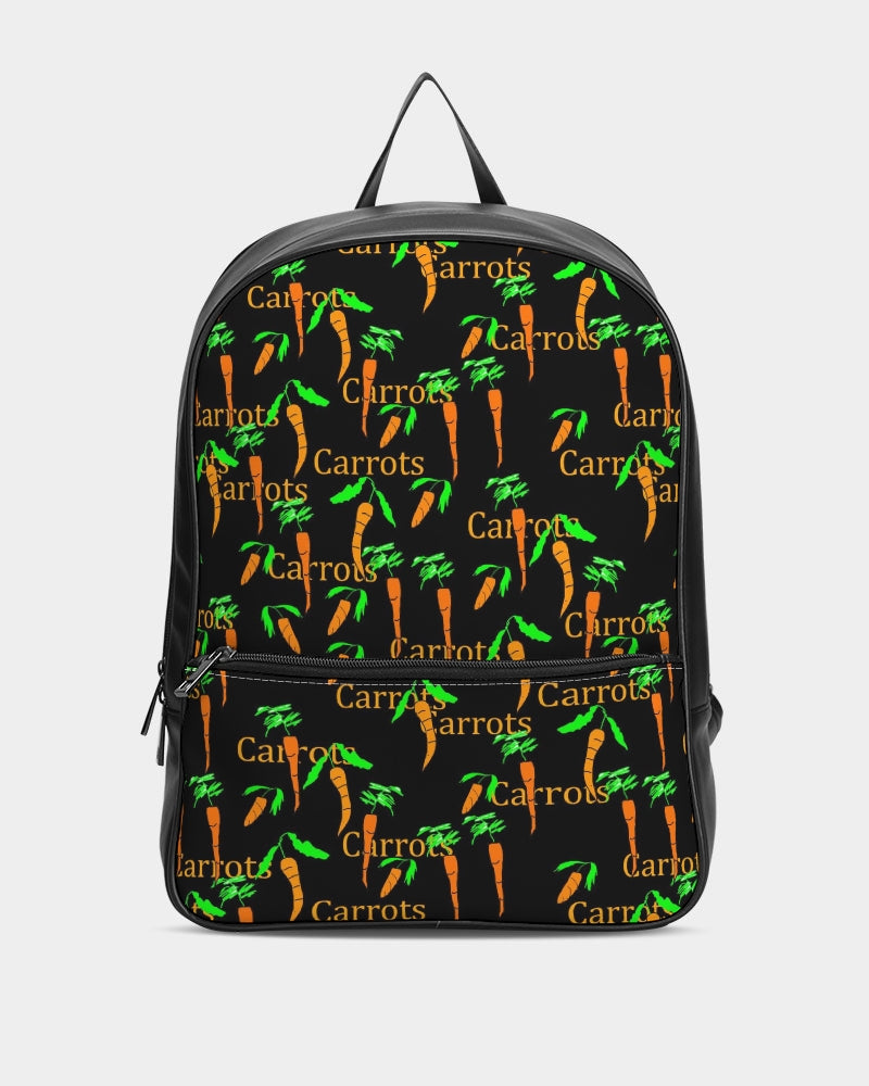 Carrots Pattern Classic Faux Leather Backpack