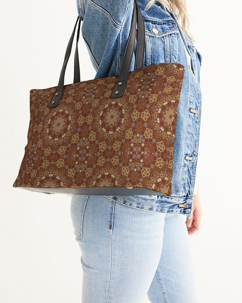 Checkered Star Geometry Stylish Tote