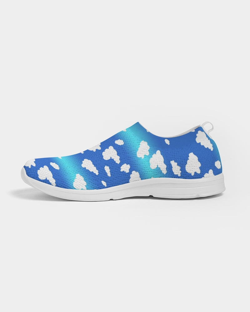 Clouds Pattern Men's Slip-On Flyknit Shoe