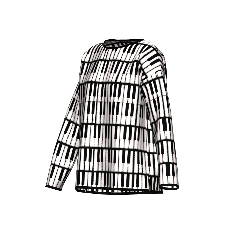 Piano Keys Pattern Sweater