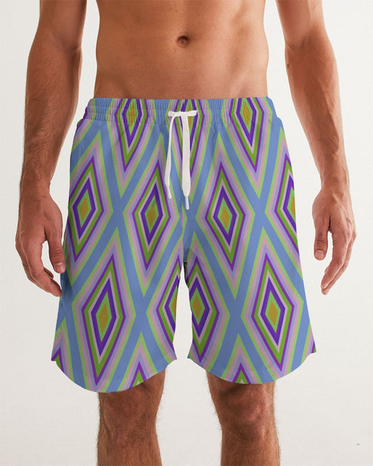 Colorful diamonds Variation 2 Men's All-Over Print Swim Trunk