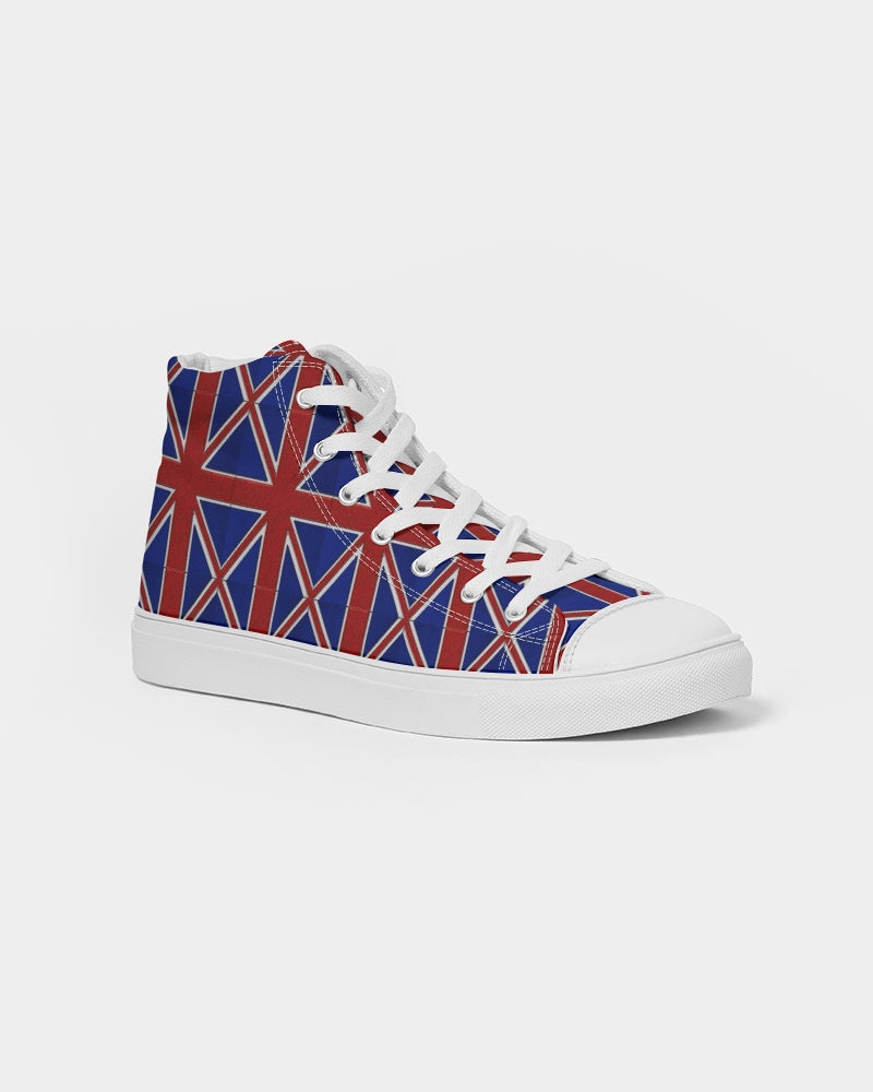 British Flag Pattern Women's Hightop Canvas Shoe