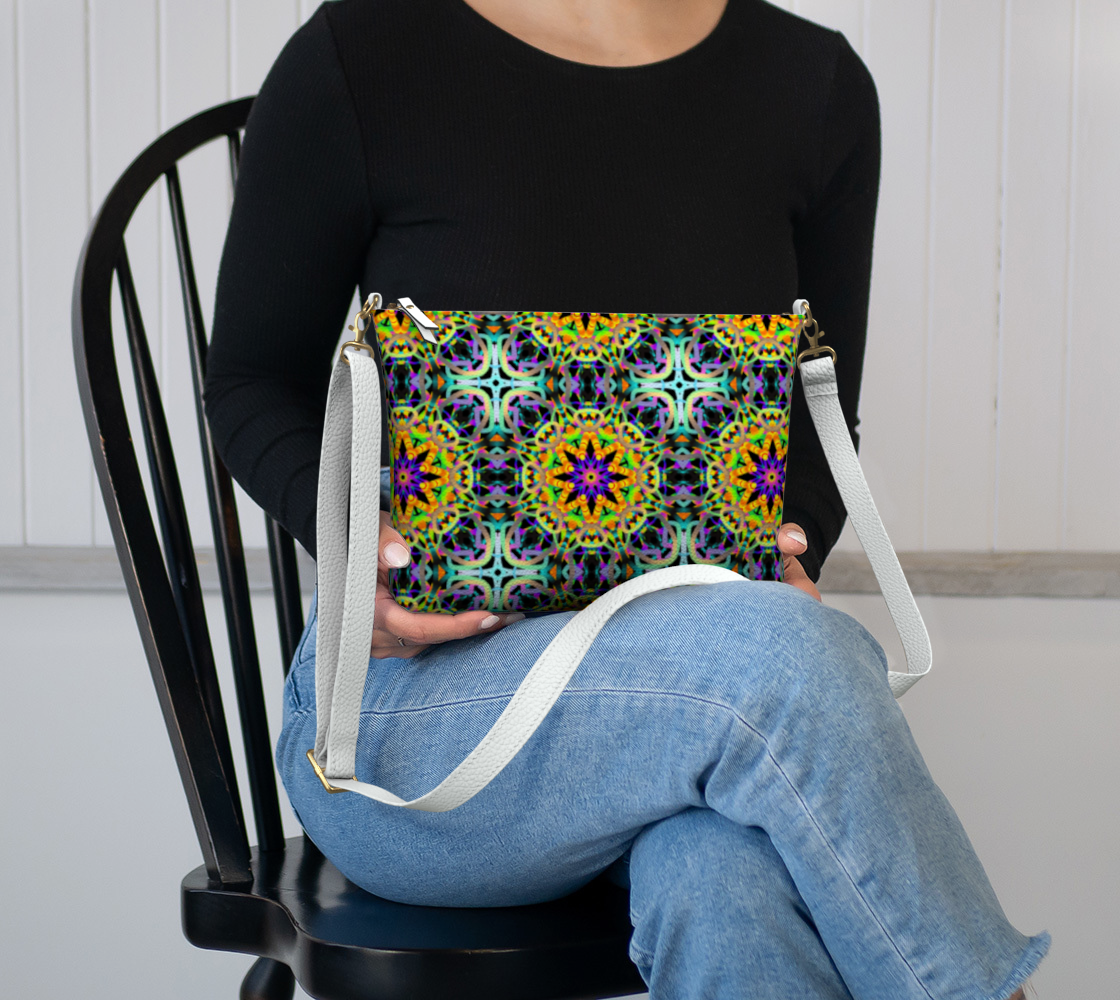 Carnival Kaleidoscope Vegan Crossbody Purse