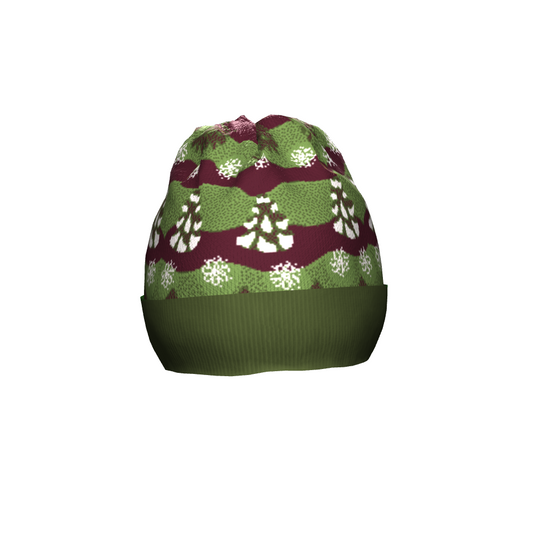 Snow Covered Pines Knit Cap