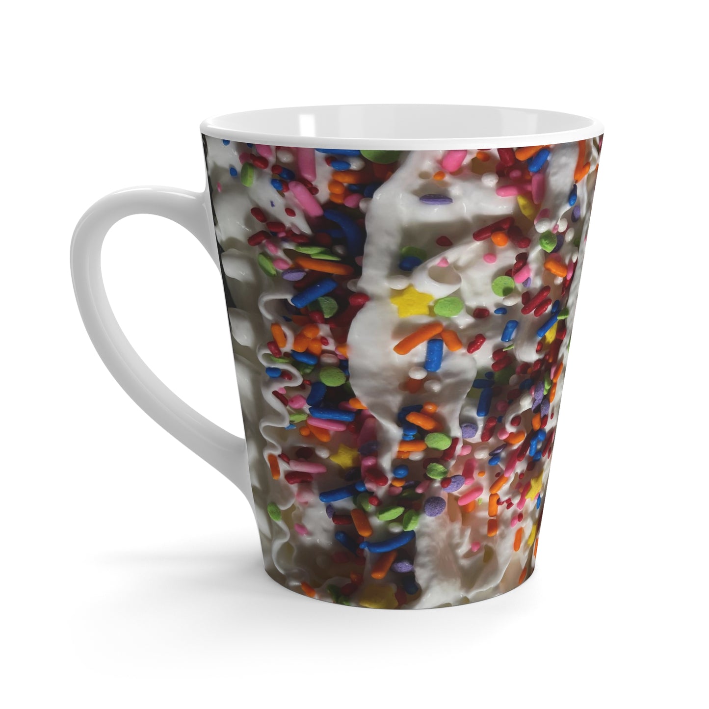 Rainbow Sprinkles on Whipped Cream Latte Mug