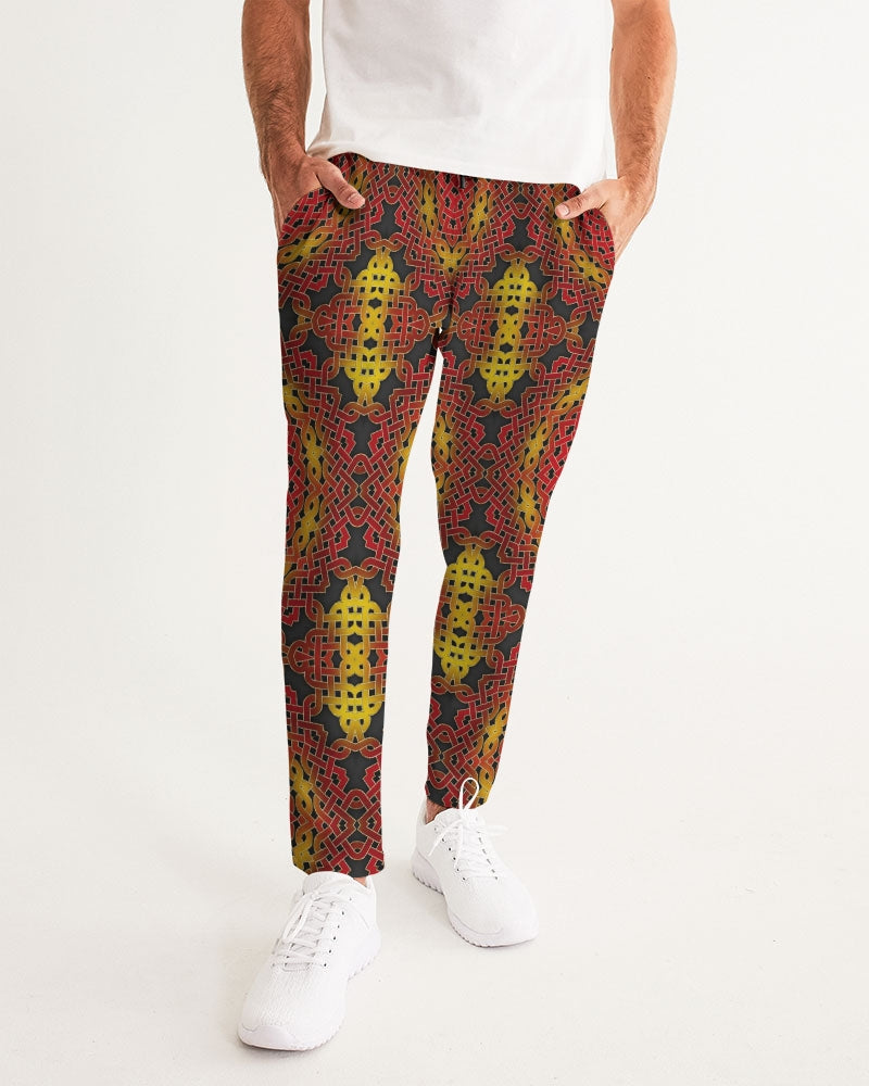 Celtic Orange Spiral Men's All-Over Print Joggers