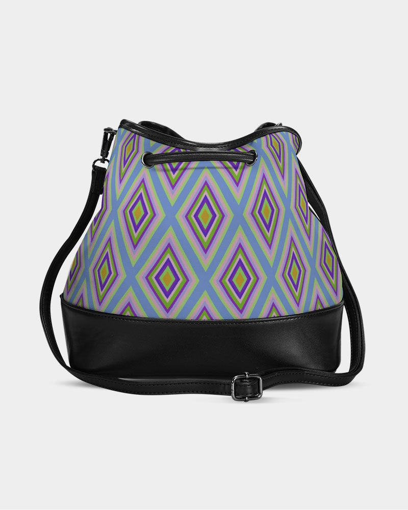 Colorful diamonds Variation 2 Mini Drawstring Bucket Bag