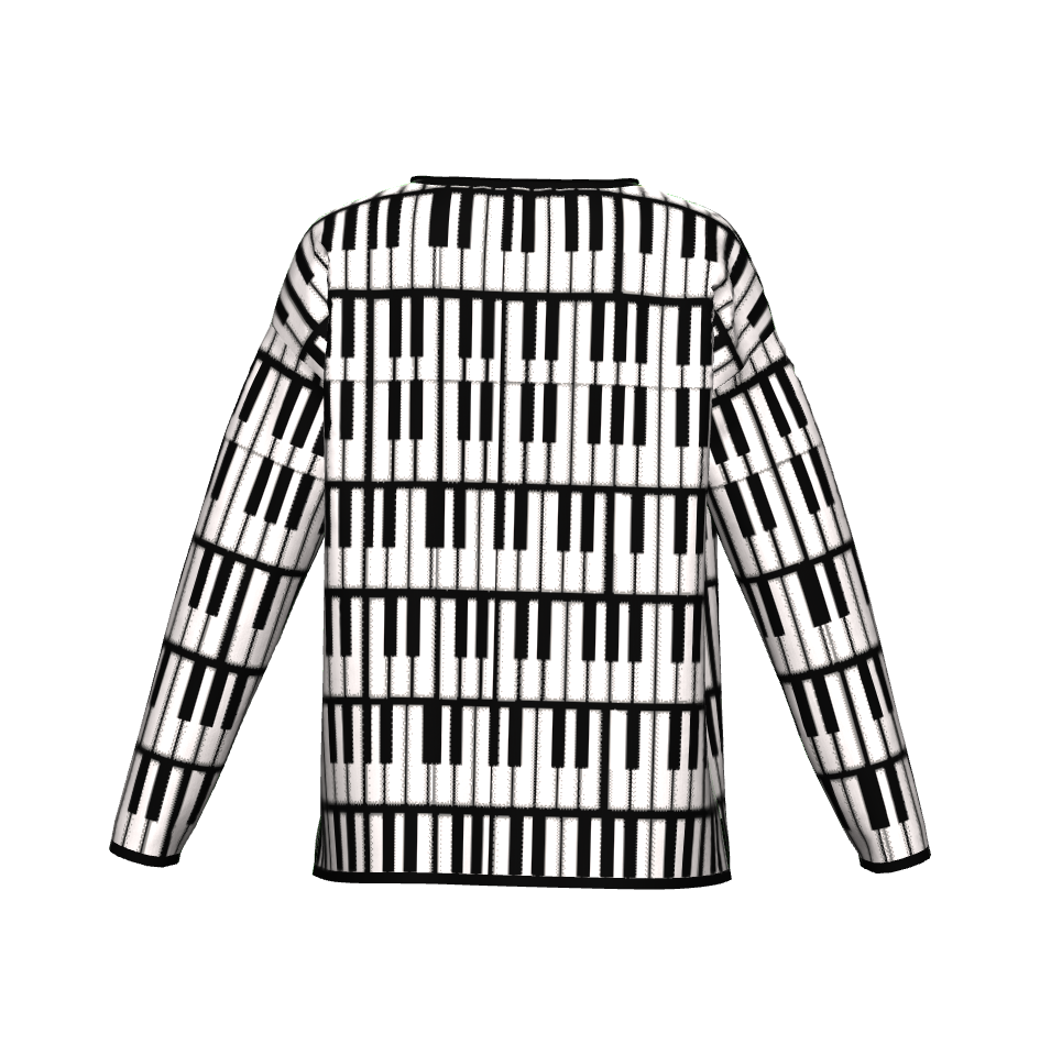 Piano Keys Pattern Sweater