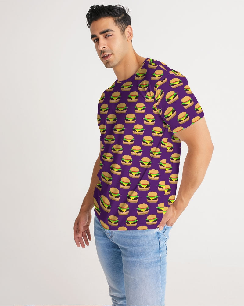 Cheeseburger Pattern Men's All-Over Print Tee