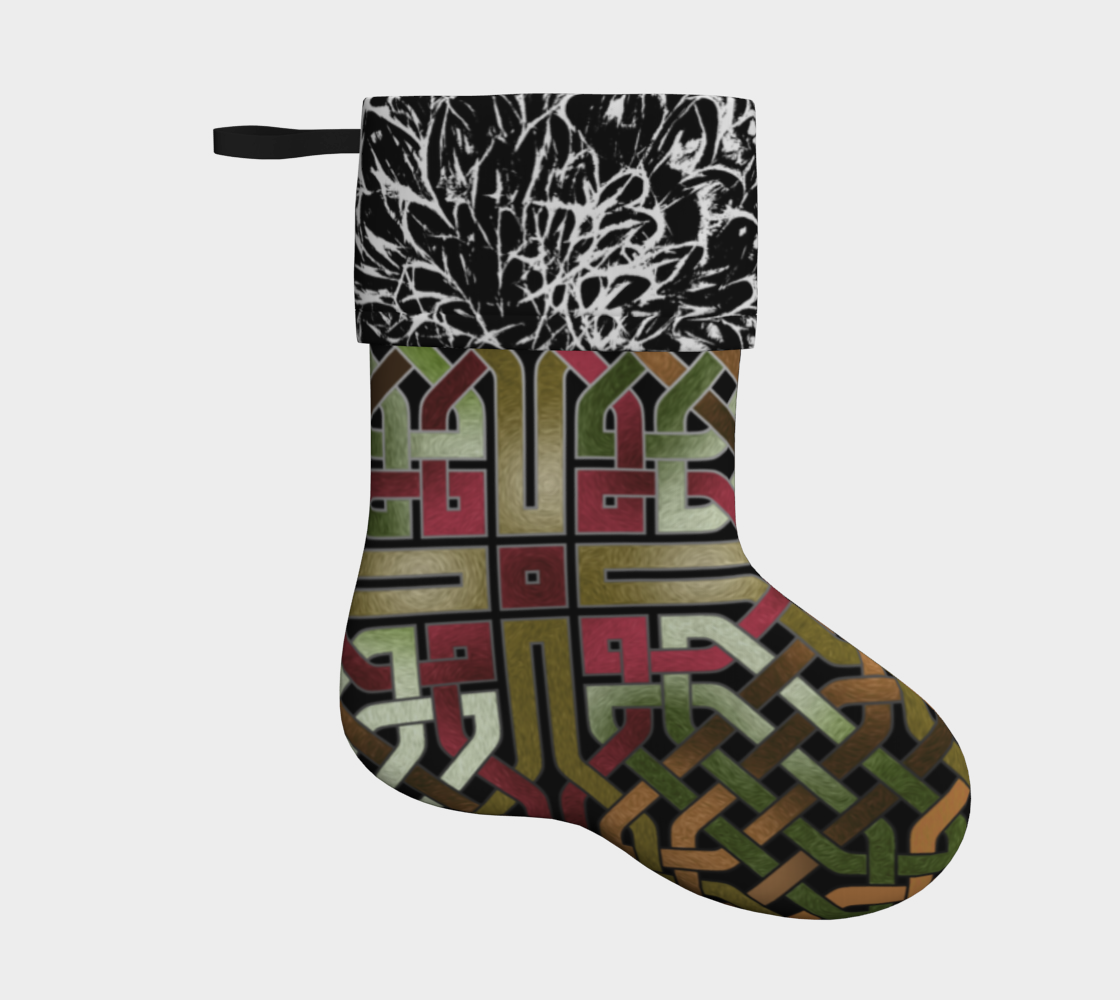 Earthtone Celtic Knot Christmas Stocking