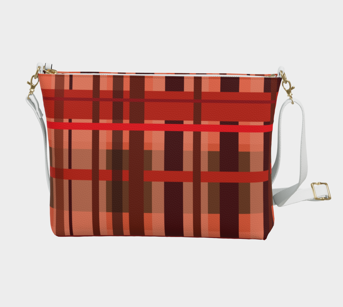 Fall Plaid Vegan Crossbody Purse