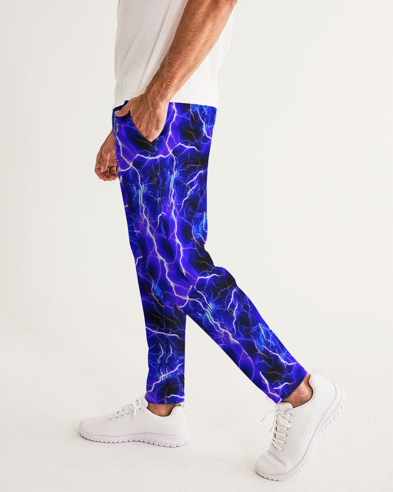 Blue Lightning Men's All-Over Print Joggers