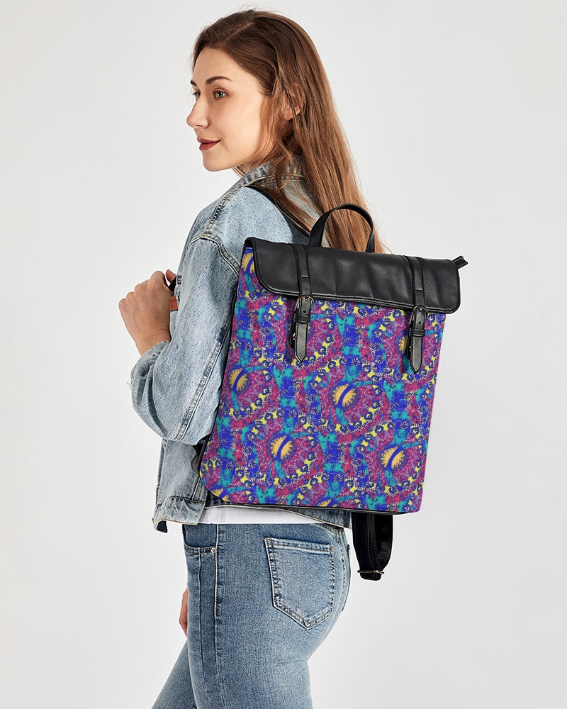 Caribbean Grafitti Casual Flap Backpack