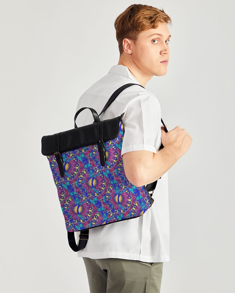 Caribbean Grafitti Casual Flap Backpack