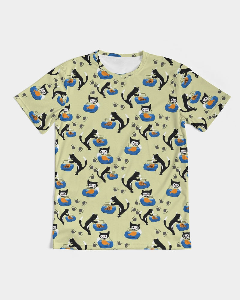 Cat and a Fishbowl Men's All-Over Print Tee